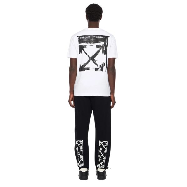 T-shirt col rond OFF WHITE slim coton blanc logo Ink Arrow