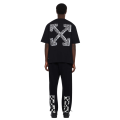 T-shirt col rond coton noir logo skate Scribble Arrow