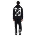 Sweat-shirt à capuche coton noir Ink Arrow Skate blanc