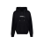 Sweat-shirt à capuche coton noir Scribble Arrow blanc