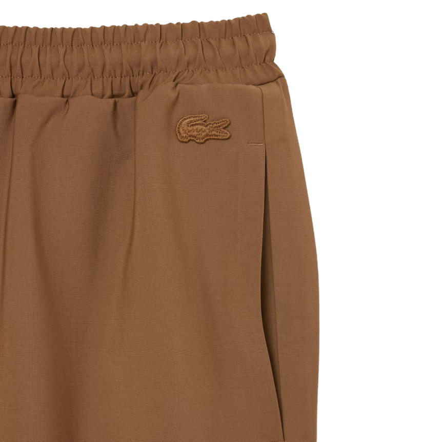 Pantalon de survêtement LACOSTE laine mélangée marron clair Défilé