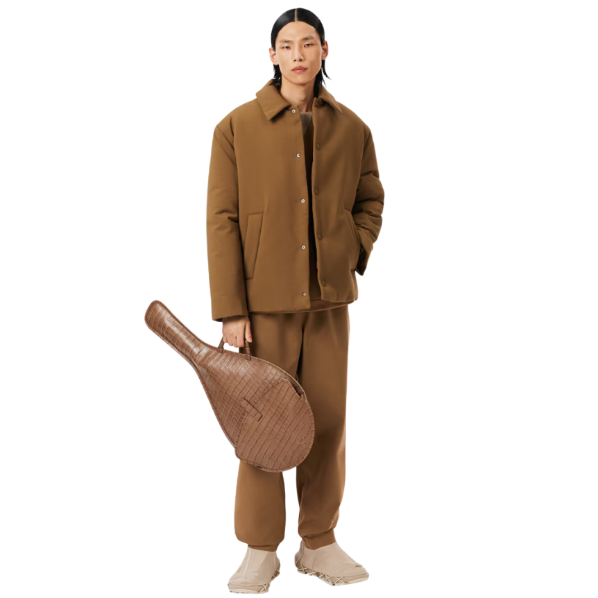 Pantalon de survêtement LACOSTE laine mélangée marron clair Défilé