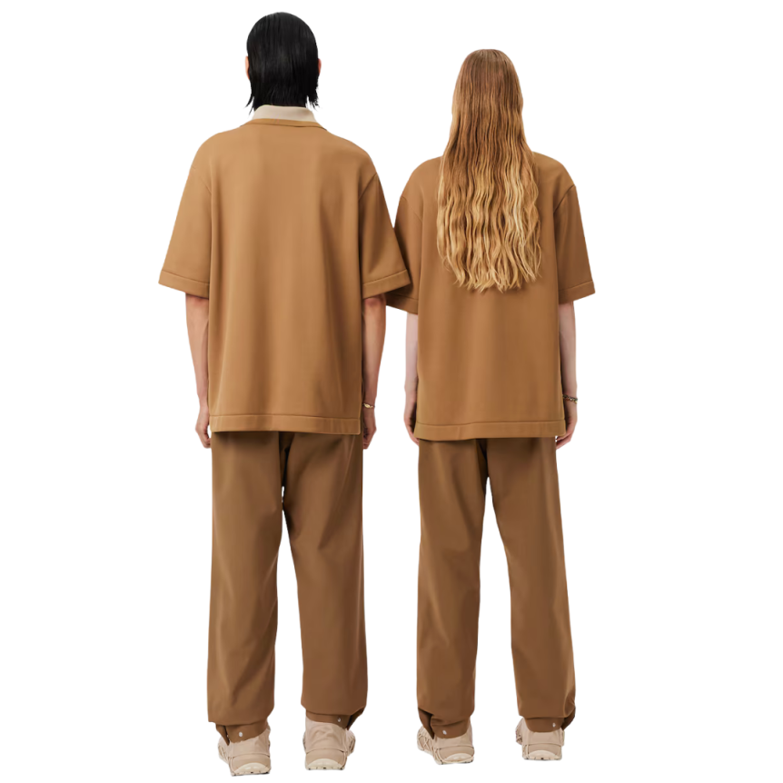 Pantalon de survêtement LACOSTE laine mélangée marron clair Défilé