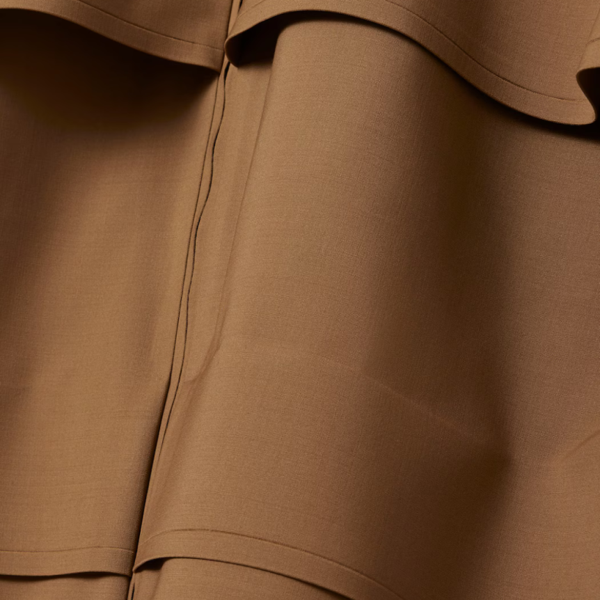 Veste coupe vent LACOSTE nylon laine technique marron clair Défilé