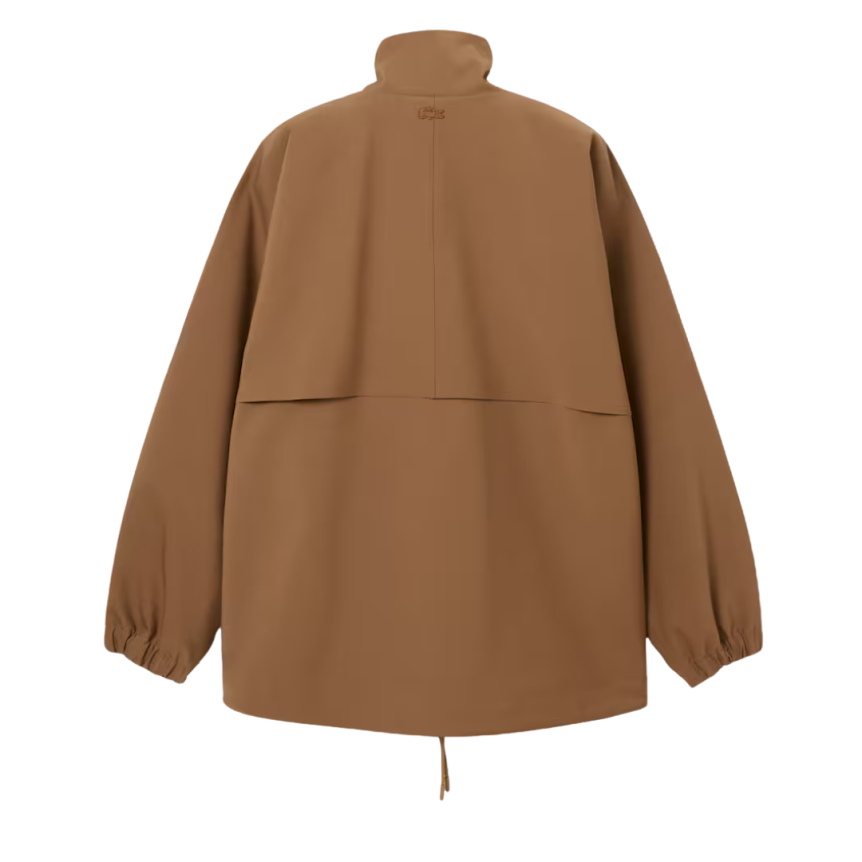 Veste coupe vent LACOSTE nylon laine technique marron clair Défilé
