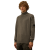 Pull col roulé laine recyclé gris anthracite lentille manche