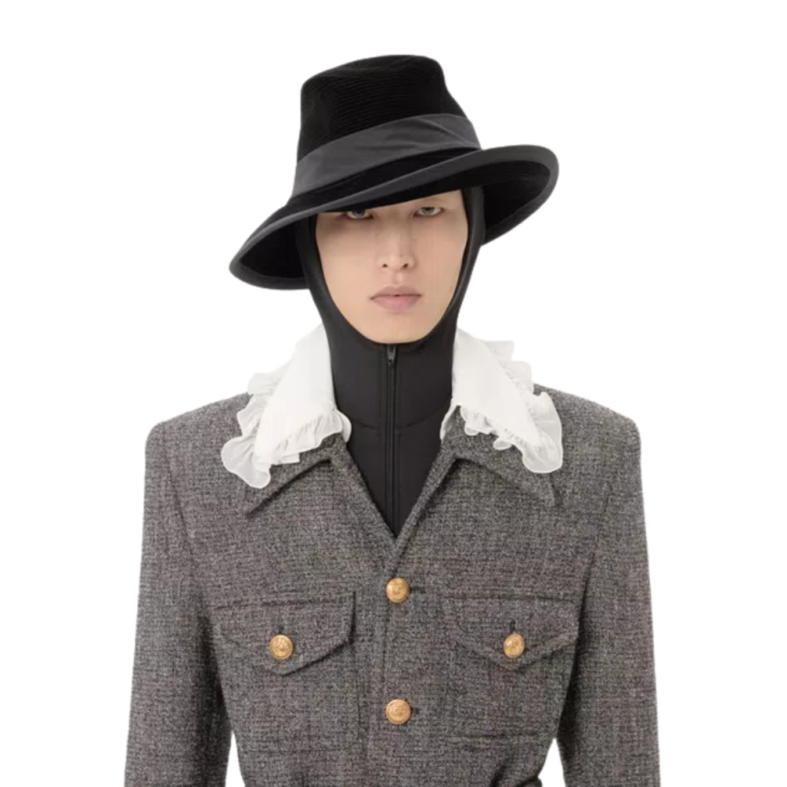 Sweat-shirt cardigan VALENTINO zippé à capuche néoprène noir Vlogo relief