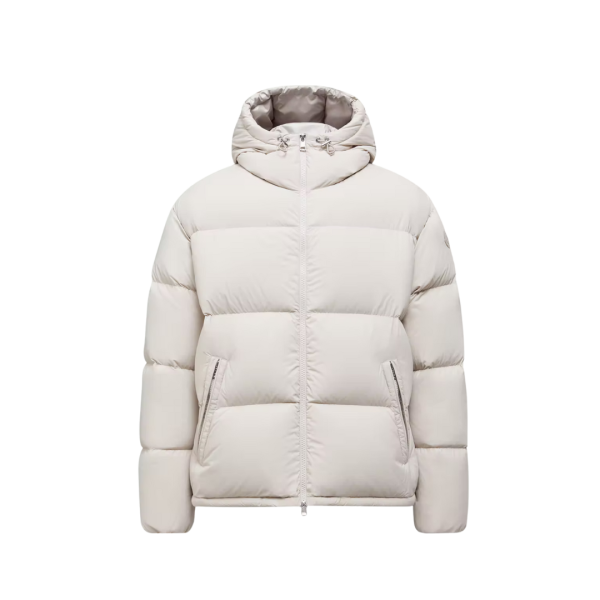 Doudoune courte à capuche MONCLER Meriera gris beige