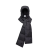 Echarpe doudoune capuche nylon noir poche pression