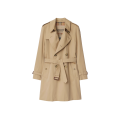 Trench Héritage mi-long Kensington coton beige check col