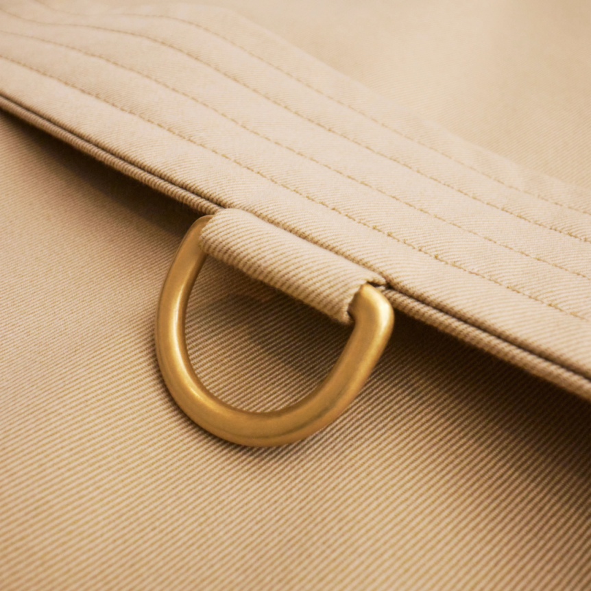 Trench Héritage mi-long BURBERRY Kensington coton beige check col