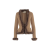 Cardigan cintré cachemire beige bordure fourrure marron