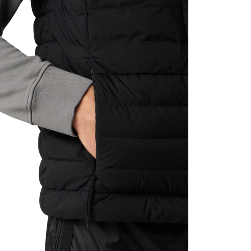 Gilet sans manche STONE ISLAND doudoune nylon fin noir col montant