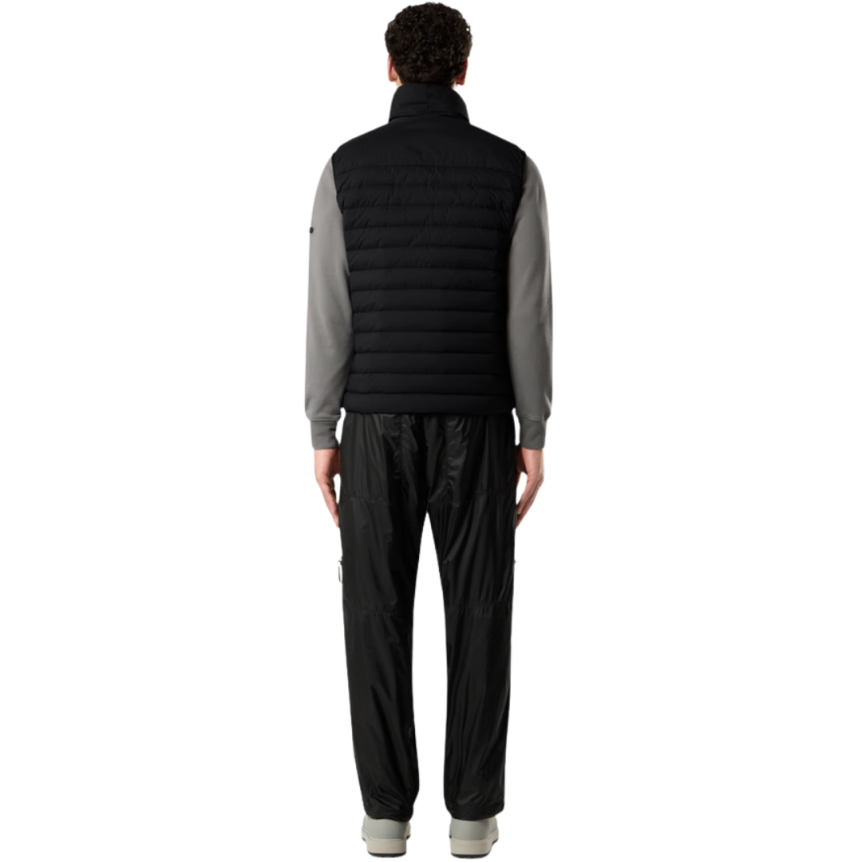 Gilet sans manche STONE ISLAND doudoune nylon fin noir col montant