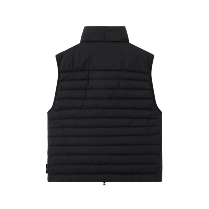 Gilet sans manche STONE ISLAND doudoune nylon fin noir col montant