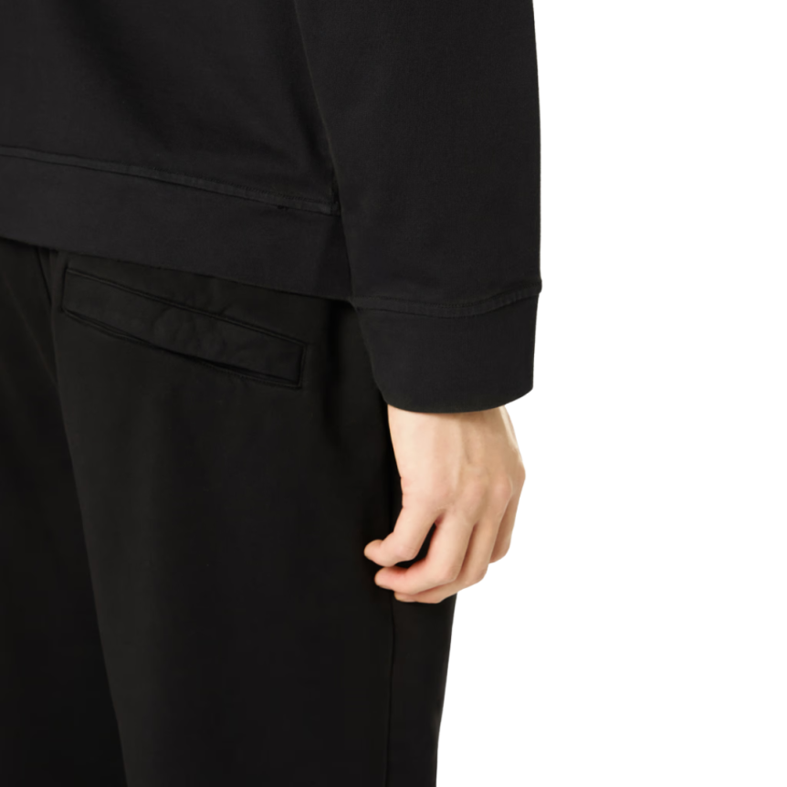 Pantalon survêtement jogger STONE ISLAND molleton coton bio noir slim cargo poches