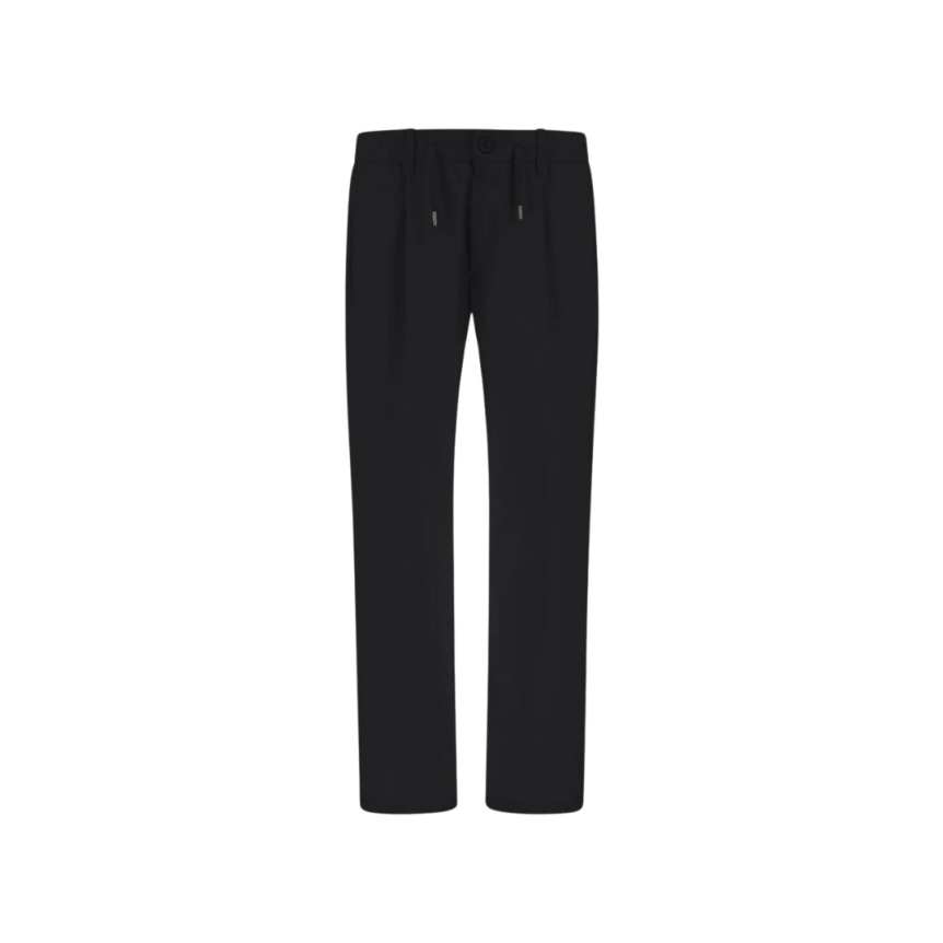 Pantalon pince HERNO nylon noir ceinture élastique cordon