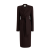 Manteau long Jelson col effet drapé marron ceinture