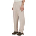 Pantalon twill nylon stretch écru beige ceinture élastique cordon