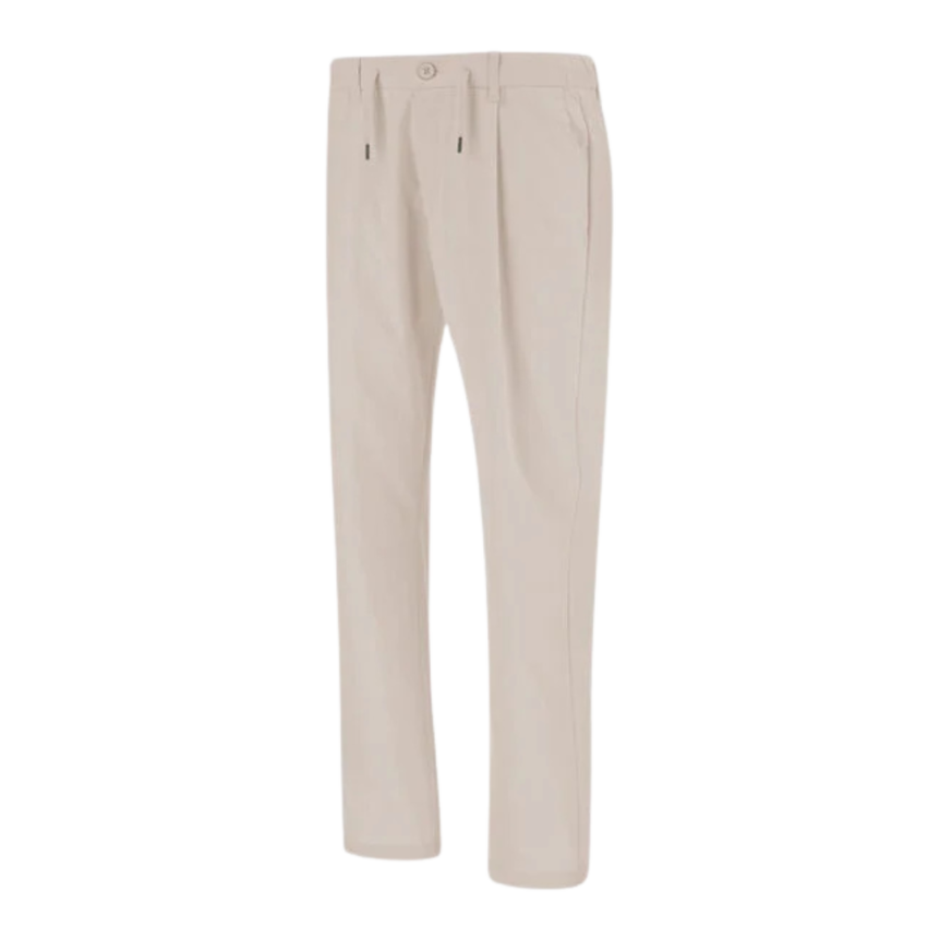 Pantalon HERNO twill nylon stretch écru beige ceinture élastique cordon