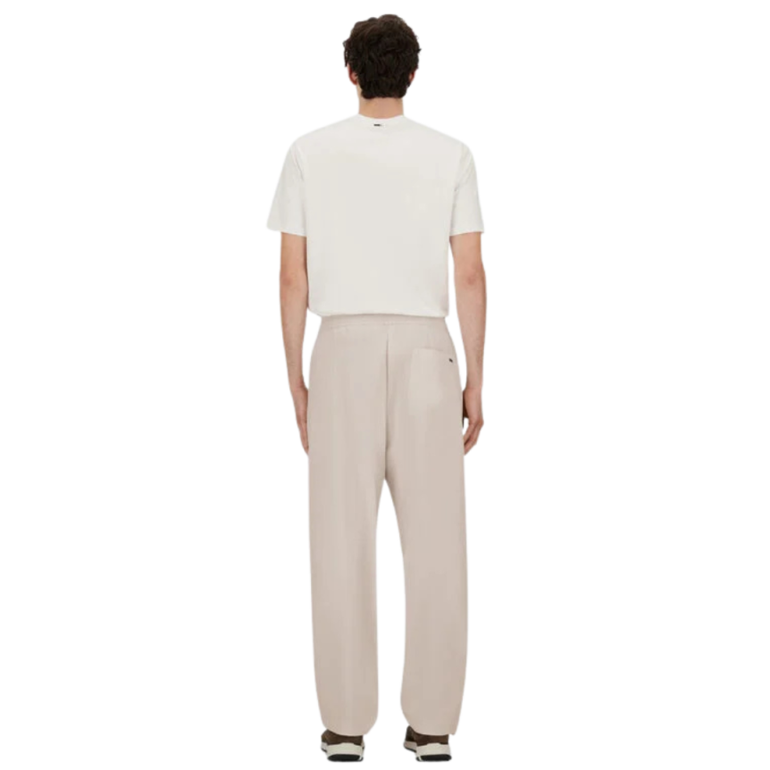 Pantalon HERNO twill nylon stretch écru beige ceinture élastique cordon