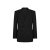 Veste croisée de costume laine grain poudre noir