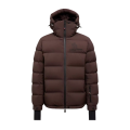 Doudoune de ski à capuche Isorno nylon stretch marron logo Grenoble