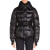 Doudoune courte Bataillouse col laine nylon bleu nuit ceinture