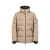 Doudoune courte à capuche Montgetech nylon beige logo Grenoble poche manche