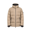 Doudoune courte à capuche Montgetech nylon beige logo Grenoble poche manche