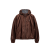 Veste zippée à capuche coupe-vent réversible Re-Nylon marron gris