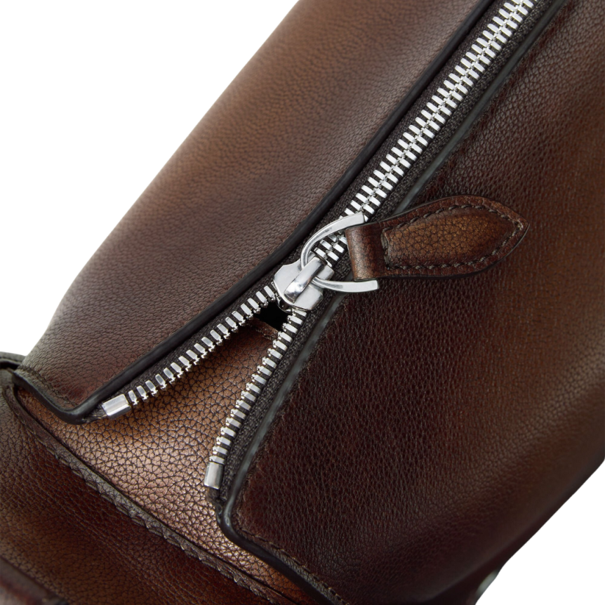 Sac Bandoulière BERLUTI Périple Hobo Cuir marron Scritto