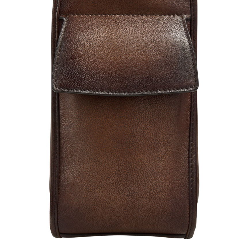 Sac Bandoulière BERLUTI Périple Hobo Cuir marron Scritto