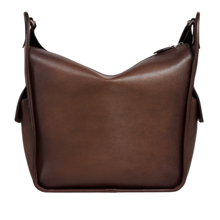 Sac Bandoulière BERLUTI Périple Hobo Cuir marron Scritto