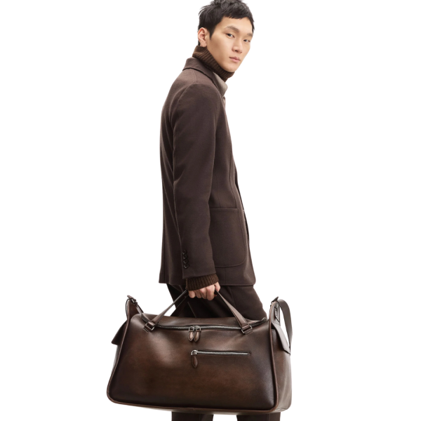 Sac de Voyage BERLUTI Périple Weekender Cuir marron