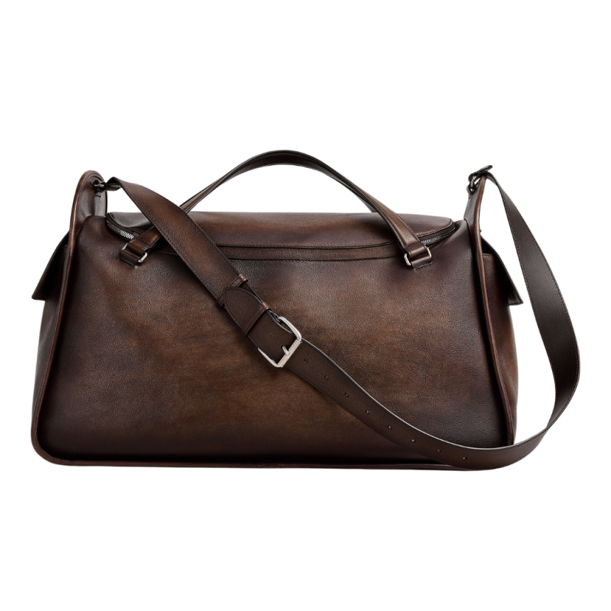 Sac de Voyage BERLUTI Périple Weekender Cuir marron