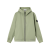 Blouson léger zippé à capuche nylon soft Shell vert sauge