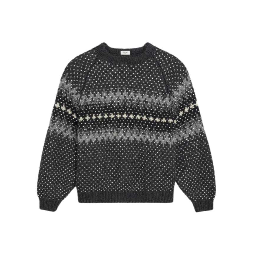 Blouson CELINE jean denim Everclear bleu clair épaule zèbre clous