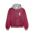 Blouson Teddy à capuche coton gris oversize nylon bordeaux logo dos
