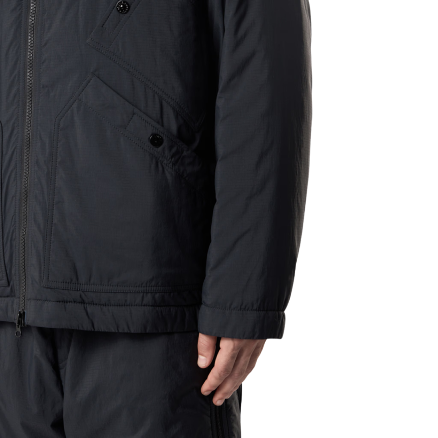 Blouson à capuche STONE ISLAND ripstop nylon CORDURA® déperlant noir