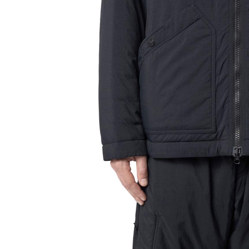 Blouson à capuche STONE ISLAND ripstop nylon CORDURA® déperlant noir