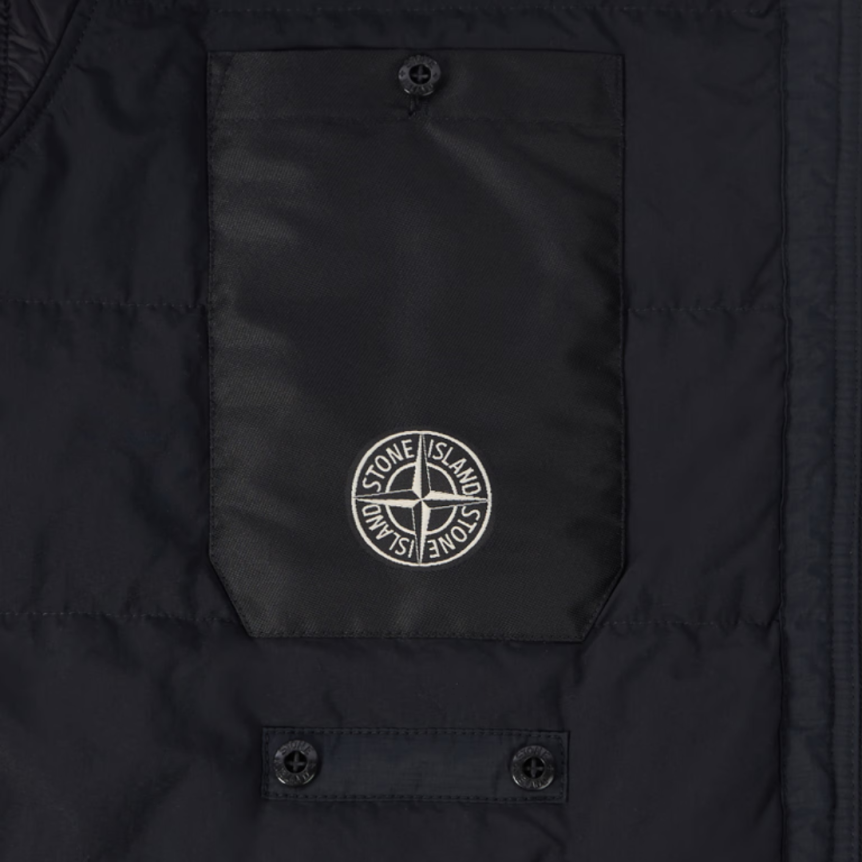 Blouson à capuche STONE ISLAND ripstop nylon CORDURA® déperlant noir