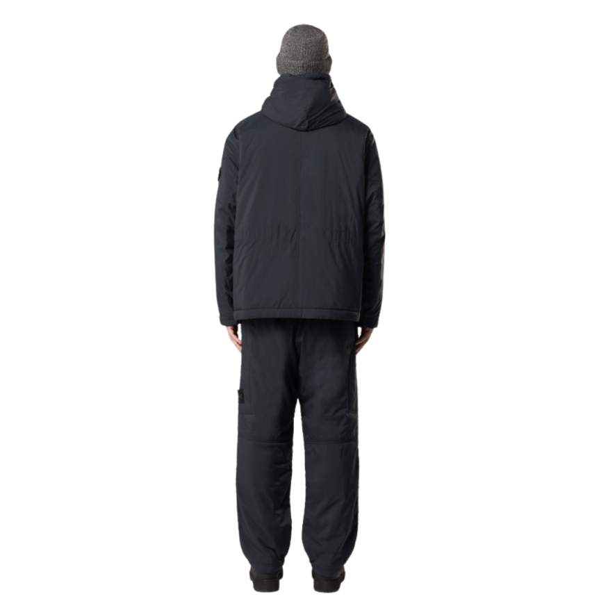 Blouson à capuche STONE ISLAND ripstop nylon CORDURA® déperlant noir