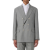 Veste croisée lin laine gris clair