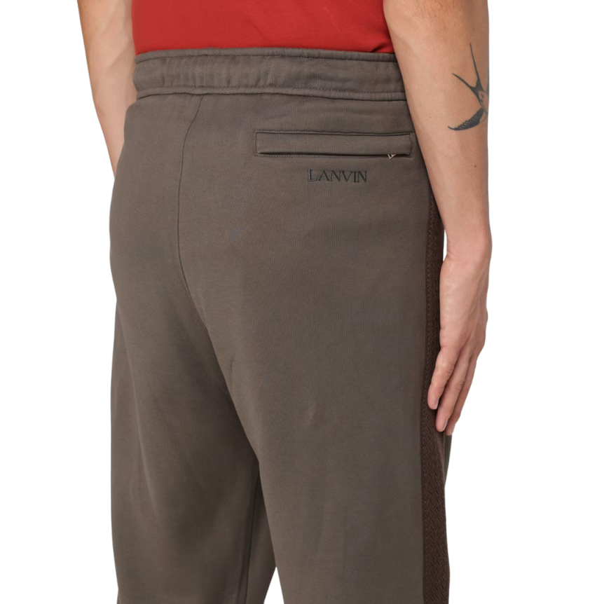 Pantalon de survêtement jogging LANVIN coton marron bas élastique