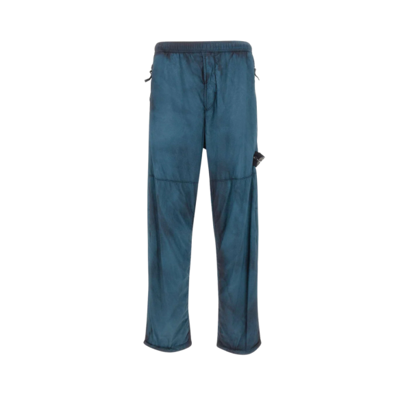Pantalon loose STONE ISLAND polyamide stretch bleu corrosion