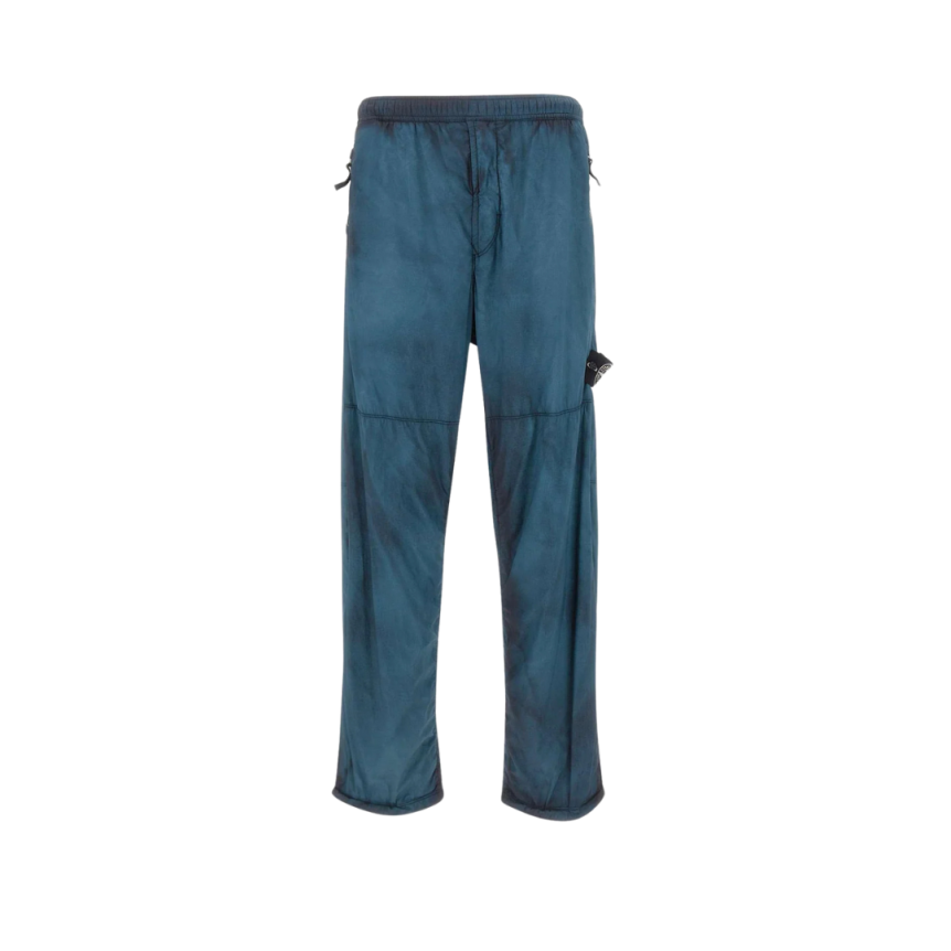 Pantalon loose STONE ISLAND polyamide stretch bleu corrosion
