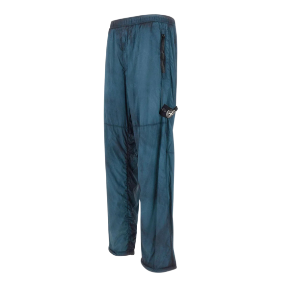 Pantalon loose STONE ISLAND polyamide stretch bleu corrosion