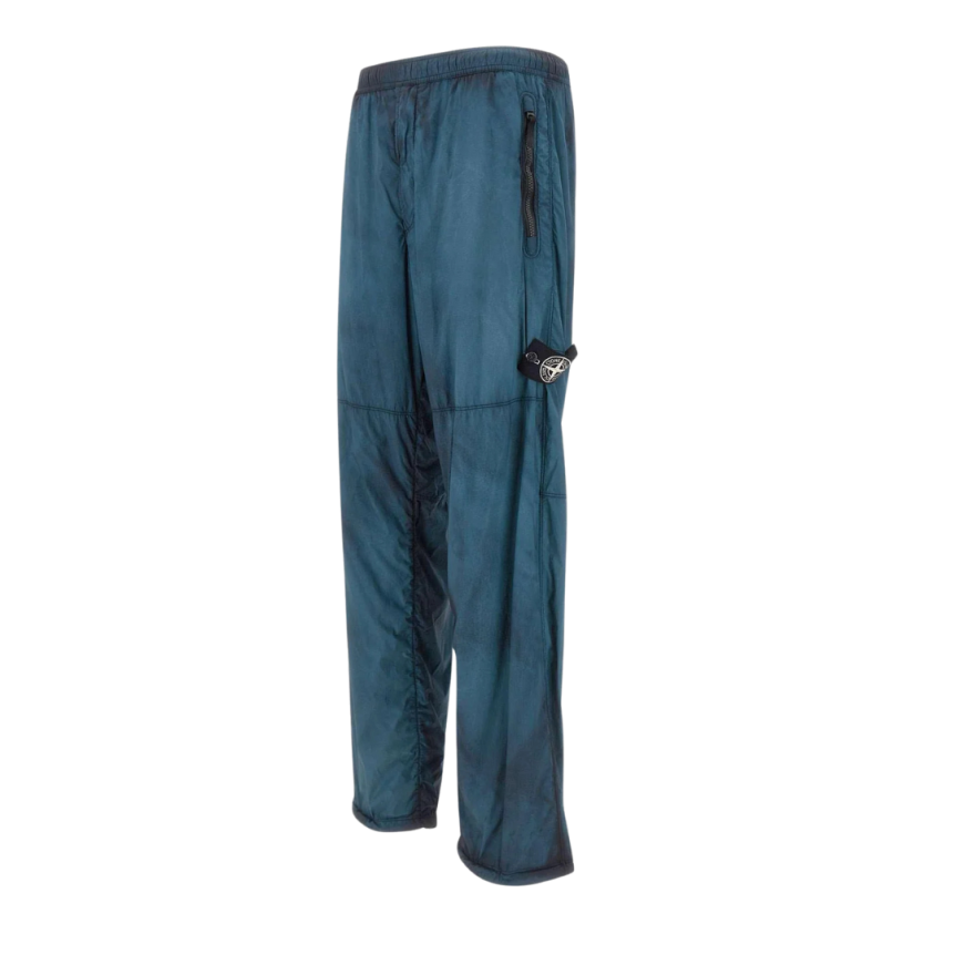 Pantalon loose STONE ISLAND polyamide stretch bleu corrosion