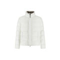 Doudoune zippée nylon blanc col montant
